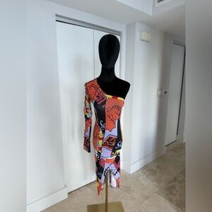 H&M limited edition THE SIMPSONS One-Shoulder midi Dress - size XS/S - like NEW